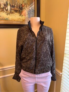 Lululemon Athletica Reversible Patterned Zip Bomber Jacket